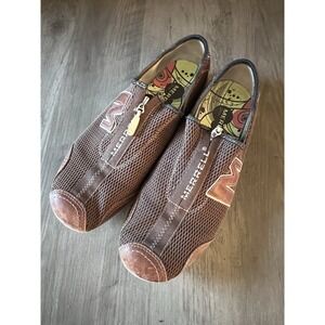 Merrell Women's Zipper Walking Comfort Shoes‎ Sz 8 Leather & Fabric Good Cond!